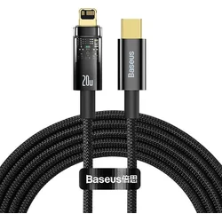 Baseus Explorer Series datový kabel USB-C/Lightning s inteligentním vypnutím 20 W 2m černá
