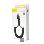 Baseus Fish Eye pružinový nabíjecí / datový kabel USB na USB-C 2A 1m, černá