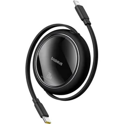 Baseus Free2Pull USB-C/Lightning kábel s nastaviteľnou dĺžkou do 1 m 20W čierny
