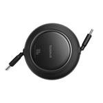 Baseus Free2Pull USB-C/USB-C navíjací kábel s nastaviteľnou dĺžkou do 1 m 100 W čierny