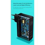 Baseus GaN Mini rychlo nabíjecí adaptér USB + 2x Type-C 120W EU + kabel Xiaobai Type-C/Type-C 100W 1m bílá
