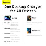 Baseus GaN3 Pro stolní rychlonabíjecí adaptér 2x USB-A, 2x USB-C 100W černá
