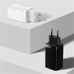 Baseus GaN3 rýchlonabíjací adaptér 2x USB-C na USB-C 65W kábel USB-C na USB-C 100W 1m, biely