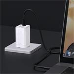Baseus GaN3 rýchlonabíjací adaptér 2x USB-C na USB-C 65W kábel USB-C na USB-C 100W 1m, biely
