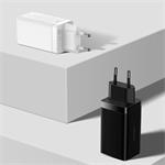 Baseus GaN3 rýchlonabíjací adaptér 2x USB-C + USB 65W + kábel USB-C na USB-C 1m, čierny
