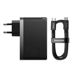 Baseus GaN5 Pro rýchlonabíjací adaptér 2x USB-C + USB-A 140W čierny