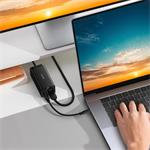 Baseus GaN5 Pro rýchlonabíjací stolný adaptér 2x USB-C + USB-A + HDMI 67W 1,5 m kábel čierny