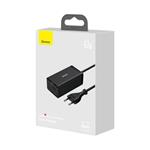 Baseus GaN5 Pro rýchlonabíjací stolný adaptér 2x USB-C + USB-A + HDMI 67W 1,5 m kábel čierny