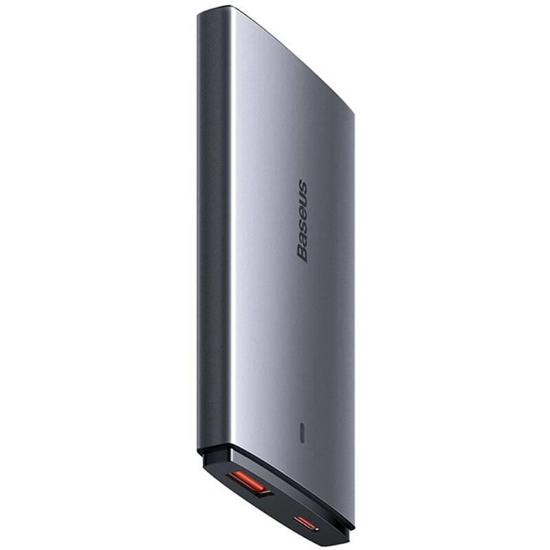 Baseus GaN5 Pro Ultra Slim USB-C/USB-A 65 W nabíjačka sivá