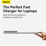 Baseus GaN5 Pro Ultra Slim USB-C/USB-A 65 W nabíjačka sivá