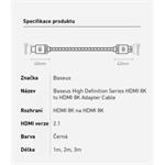 Baseus HDMI 2.1 kabel 8K M/M 3m černý