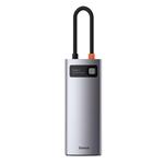 Baseus Metal Gleam Series 5in1 HUB USB-C (USB-C PD 100W, 3* USB 3.0, HDMI) sivá