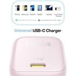 Baseus PicoGo 45W, 1xUSB-C ružová