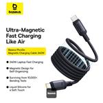 Baseus PicoGo magnetický kábel USB-C/USB-C 1m 240W čierny