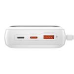 Baseus Qpow Pro Digital Display Fast Charge Power Bank 20000mAh 22.5W Type-C White