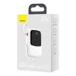 Baseus Qpow Pro Digital Display Fast Charge Power Bank 20000mAh 22.5W Type-C White