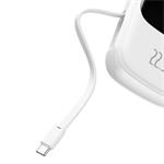 Baseus Qpow Pro Digital Display Fast Charge Power Bank 20000mAh 22.5W Type-C White