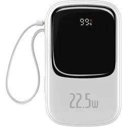 Baseus Qpow Pro Digital Display Fast Charge Power Bank 20000mAh 22.5W Type-C White