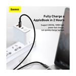 Baseus rychlonabíjecí / datový kabel USB-C na USB-C 100W 2m, černá