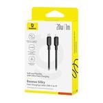 Baseus Silky USB-C/Lightning rýchlonabíjací kábel 1m 20W čierny