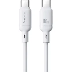 Baseus Silky USB-C/USB-C rýchlonabíjací kábel 1m 100W biely