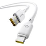Baseus Silky USB/USB-C rýchlonabíjací kábel 1m 100W biely
