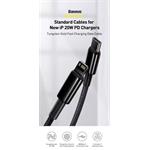 Baseus Tungsten Gold Rýchlonabíjací / dátový kábel USB-C na Lightning PD 20W 1m, čierny