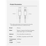 Baseus Tungsten Gold Rýchlonabíjací / dátový kábel USB-C na Lightning PD 20W 1m, čierny