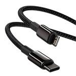 Baseus Tungsten Gold Rýchlonabíjací / dátový kábel USB-C na Lightning PD 20W 1m, čierny