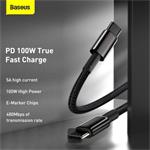Baseus Tungsten Gold USB-C na USB-C Rýchlonabíjací / dátový kábel 100W 1m, čierny
