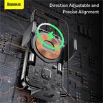 Baseus Wisdom Auto Alignment držák s bezdrátovým nabíjením 15W, černá