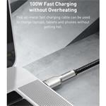 Baseusnabíjecí/datový kabel USB-C samec na USB-C samec 100W 1m, černá