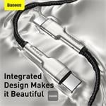 Baseusnabíjecí/datový kabel USB-C samec na USB-C samec 100W 1m, černá