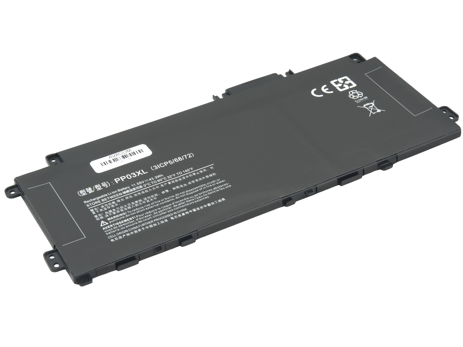 Batéria Avacom pre HP Pavilion 13-bb series PV03XL Li-Pol 11,55 V 3723 mAh 43 Wh