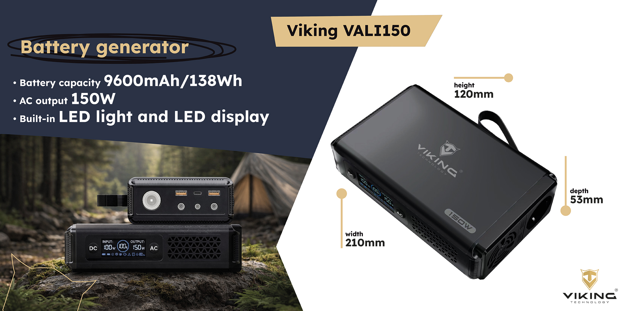 Bateriový generátor Viking VALI150