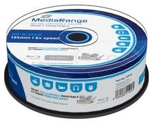 BD-R MediaRange Blu-ray 25GB 6x Printable (25pack) MR515