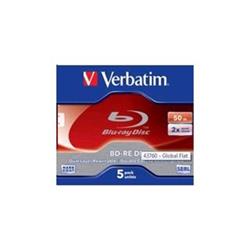 BD-RE VERBATIM DL Blu-Ray,Jewel,2x,50GB,(5-pack)