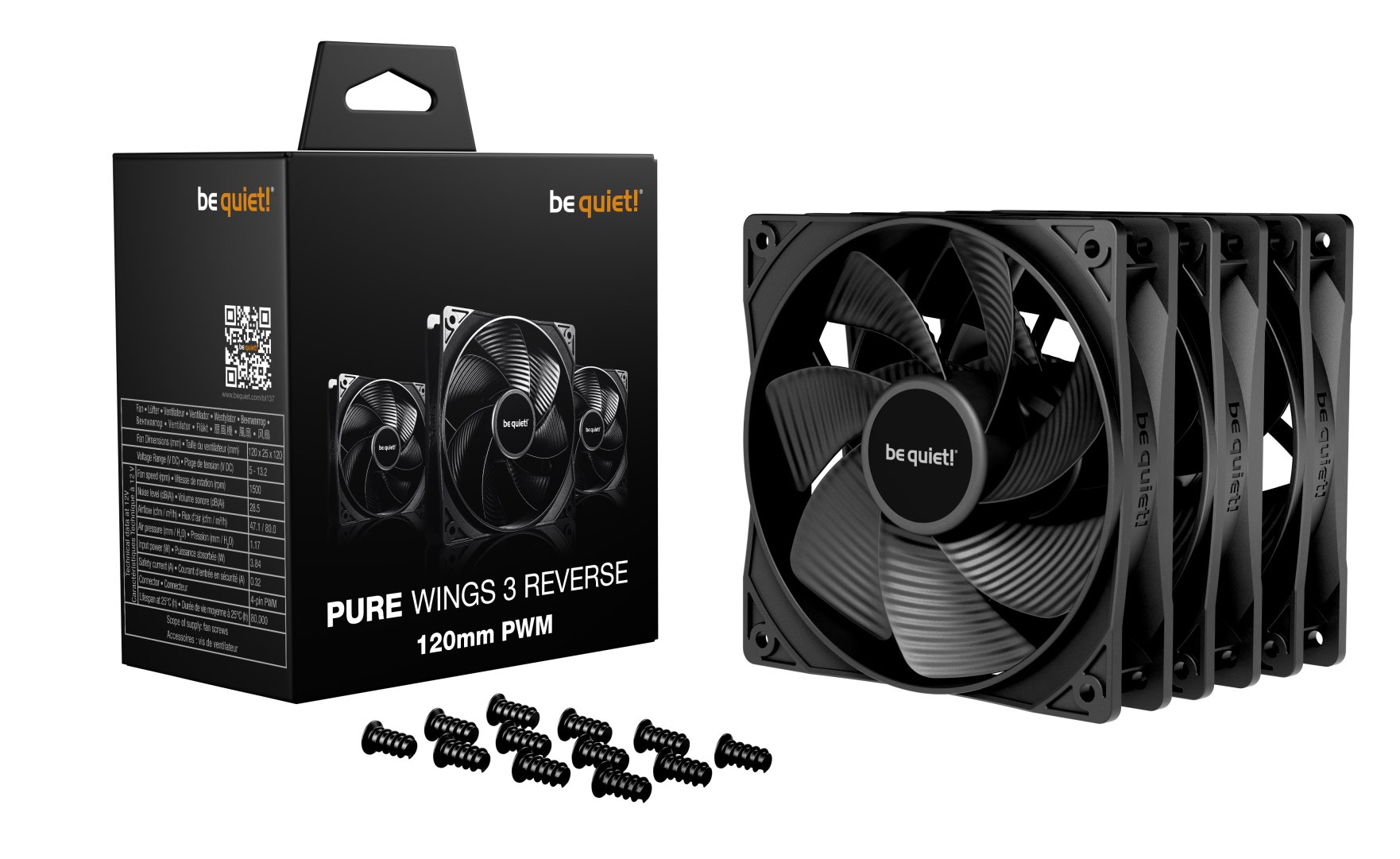 be quiet! Pure Wings 3 120mm PWM Reverse 3-Pack