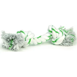 Beeztees Hračka pro psy Flossy lano zeleno-bílé 20cm
