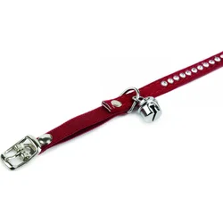 Beeztees Obojek pro kočky SWAROVSKI červený 24-30cm X 10mm