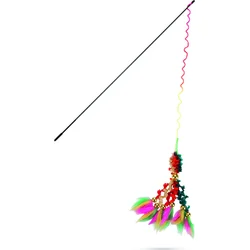 Beeztees Škádlítko pro kočky se sametovými třásnemi a korálky 46cm