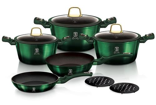 BerlingerHaus 10-dielna súprava riadu s titánovým povrchom Emerald Collection