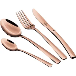 BerlingerHaus 24-dielna sada príborov Rosegold Metallic Line, zrkadlová nerezová oceľ