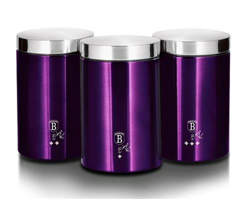 BerlingerHaus 3-dielna súprava misiek na jedlo Purple Metallic Line, 18 cm