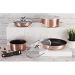 BerlingerHaus 9-dielna súprava riadu s odnímateľnou rukoväťou Rosegold Metallic Line