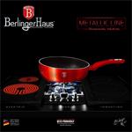 BerlingerHaus Flip Pan s mramorovým povrchom Burgundy Metallic Line, 26 cm