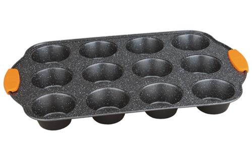 BerlingerHaus Forma na muffiny s nepřilnavým povrchem 12 ks Granit Diamond Line, 41 x 27 x 3 cm 