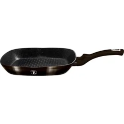 BerlingerHaus Grilovacia panvica s mramorovým povrchom Shiny Black Collection, 28 cm