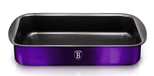 BerlingerHaus Hlboký plech na pečenie s titánovým povrchom Purple Metallic Line, 35 x 27 x 6,5 cm