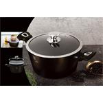 BerlingerHaus Kastról s mramorovým povrchom Shiny Black Collection 2 pokrievky, 24 cm